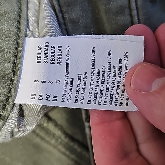 American Eagle Green size 8 360 super stretch jeggings - Picture 8 of 8